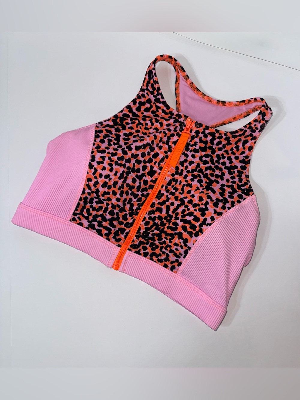 Fabletics women’s zip front  bikini top size L